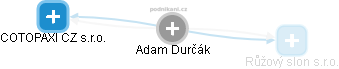  Adam D. - Vizualizace  propojení osoby a firem v obchodním rejstříku