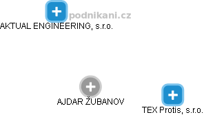AJDAR ŽUBANOV - Vizualizace  propojení osoby a firem v obchodním rejstříku
