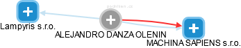  Danza A. - Vizualizace  propojení osoby a firem v obchodním rejstříku
