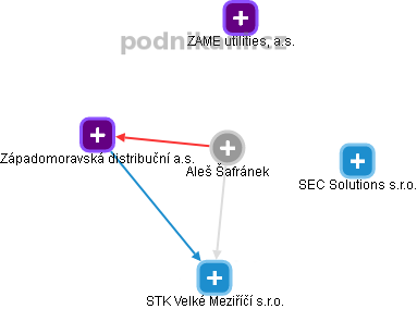 Aleš Š. - Vizualizace  propojení osoby a firem v obchodním rejstříku