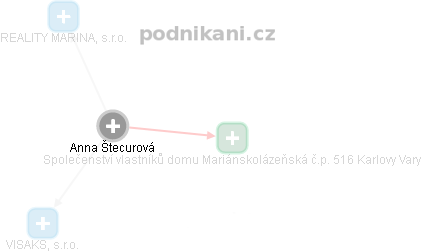  Anna Š. - Vizualizace  propojení osoby a firem v obchodním rejstříku