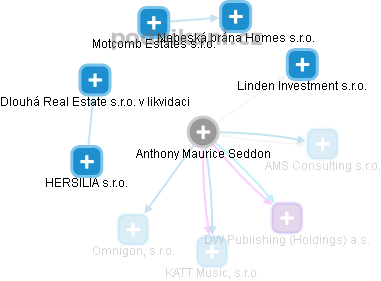 Anthony Maurice Seddon - Vizualizace  propojení osoby a firem v obchodním rejstříku