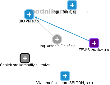 Antonín Doleček - Vizualizace  propojení osoby a firem v obchodním rejstříku