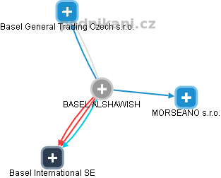  Basel A. - Vizualizace  propojení osoby a firem v obchodním rejstříku