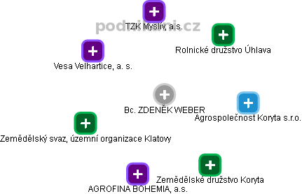  Zdeněk W. - Vizualizace  propojení osoby a firem v obchodním rejstříku