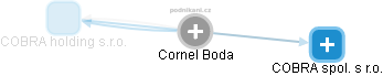  Cornel B. - Vizualizace  propojení osoby a firem v obchodním rejstříku