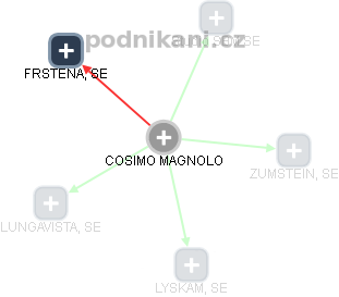 COSIMO MAGNOLO - Vizualizace  propojení osoby a firem v obchodním rejstříku
