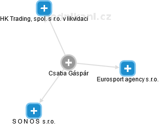 Csaba Gáspár - Vizualizace  propojení osoby a firem v obchodním rejstříku