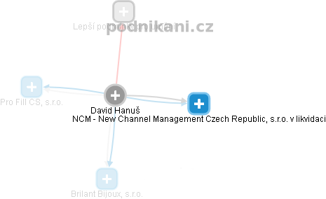 David Hanuš - Vizualizace  propojení osoby a firem v obchodním rejstříku