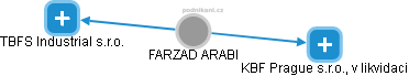  Farzad A. - Vizualizace  propojení osoby a firem v obchodním rejstříku