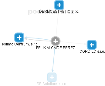 FELIX ALCAIDE PEREZ - Vizualizace  propojení osoby a firem v obchodním rejstříku