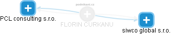 FLORIN CURKANU - Vizualizace  propojení osoby a firem v obchodním rejstříku