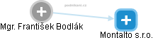 František Bodlák - Vizualizace  propojení osoby a firem v obchodním rejstříku
