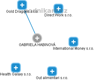  Gabriela K. - Vizualizace  propojení osoby a firem v obchodním rejstříku