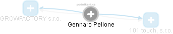  Gennaro P. - Vizualizace  propojení osoby a firem v obchodním rejstříku