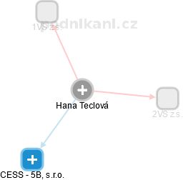  Hana T. - Vizualizace  propojení osoby a firem v obchodním rejstříku