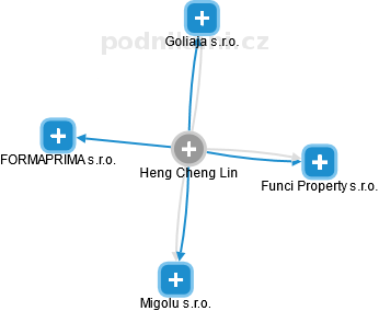  Heng L. - Vizualizace  propojení osoby a firem v obchodním rejstříku