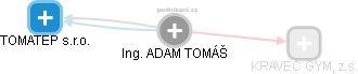  Adam T. - Vizualizace  propojení osoby a firem v obchodním rejstříku