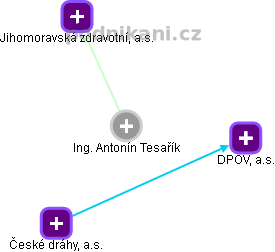 Antonín Tesařík - Vizualizace  propojení osoby a firem v obchodním rejstříku