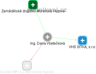  Dana V. - Vizualizace  propojení osoby a firem v obchodním rejstříku