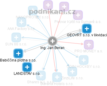 Jan Beran - Vizualizace  propojení osoby a firem v obchodním rejstříku