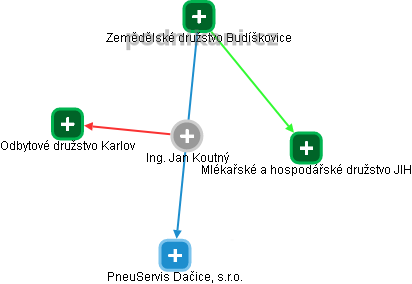 Jan Koutný - Vizualizace  propojení osoby a firem v obchodním rejstříku