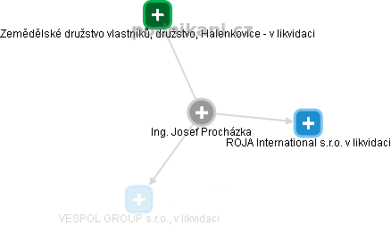 Josef Procházka - Vizualizace  propojení osoby a firem v obchodním rejstříku