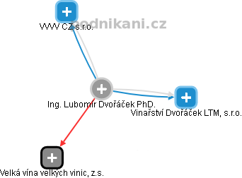  Lubomír D. - Vizualizace  propojení osoby a firem v obchodním rejstříku