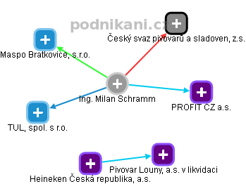 Milan Schramm - Vizualizace  propojení osoby a firem v obchodním rejstříku