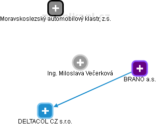  Miloslava V. - Vizualizace  propojení osoby a firem v obchodním rejstříku