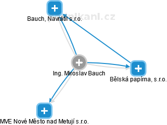 Miroslav Bauch - Vizualizace  propojení osoby a firem v obchodním rejstříku