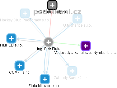 Petr Fiala - Vizualizace  propojení osoby a firem v obchodním rejstříku