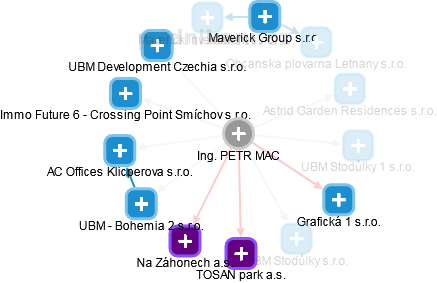 PETR MAC - Vizualizace  propojení osoby a firem v obchodním rejstříku