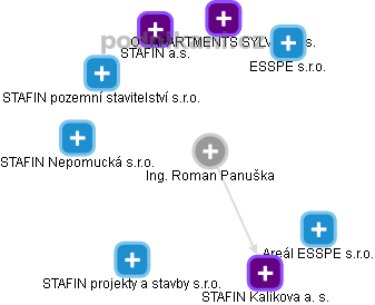 Roman Panuška - Vizualizace  propojení osoby a firem v obchodním rejstříku