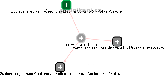 Svatopluk Tomek - Vizualizace  propojení osoby a firem v obchodním rejstříku
