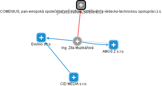  Zita M. - Vizualizace  propojení osoby a firem v obchodním rejstříku
