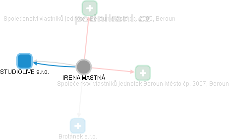  Irena M. - Vizualizace  propojení osoby a firem v obchodním rejstříku