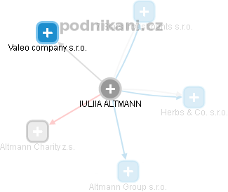 IULIIA ALTMANN - Vizualizace  propojení osoby a firem v obchodním rejstříku