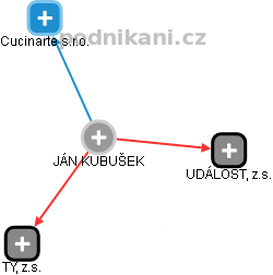 JÁN KUBUŠEK - Vizualizace  propojení osoby a firem v obchodním rejstříku
