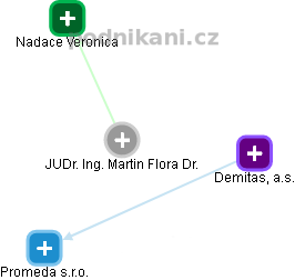 Martin Flora Dr. - Vizualizace  propojení osoby a firem v obchodním rejstříku