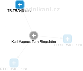 Karl Magnus Tony Ringström - Vizualizace  propojení osoby a firem v obchodním rejstříku