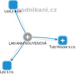  Lan N. - Vizualizace  propojení osoby a firem v obchodním rejstříku