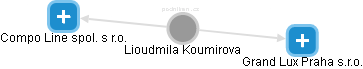  Lioudmila K. - Vizualizace  propojení osoby a firem v obchodním rejstříku