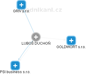 LUBOŠ DUCHOŇ - Vizualizace  propojení osoby a firem v obchodním rejstříku