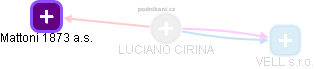 LUCIANO CIRINA - Vizualizace  propojení osoby a firem v obchodním rejstříku