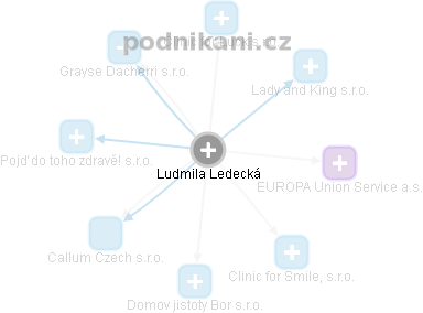 Ludmila Ledecká - Vizualizace  propojení osoby a firem v obchodním rejstříku