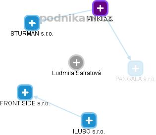 Ludmila Šafratová - Vizualizace  propojení osoby a firem v obchodním rejstříku