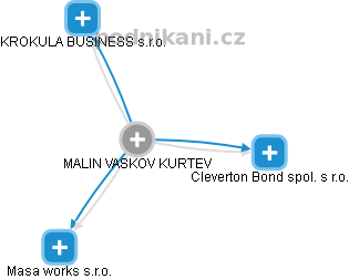  Malin K. - Vizualizace  propojení osoby a firem v obchodním rejstříku