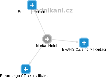 Marian Holub - Vizualizace  propojení osoby a firem v obchodním rejstříku