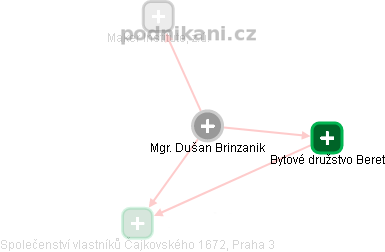  Dušan B. - Vizualizace  propojení osoby a firem v obchodním rejstříku